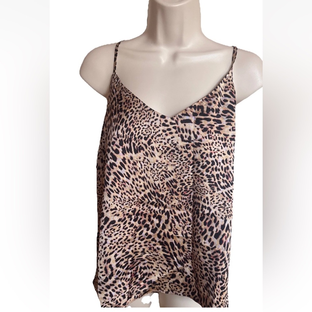 Leopard Print Spaghetti Strap Top